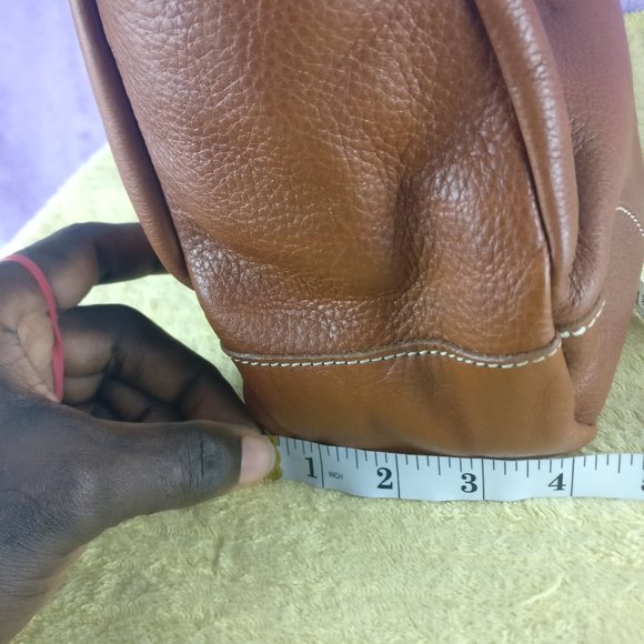 ROOTS Carly Tote Genuine Vegetable tanned 100% Natural Leather Shoulder bag new! - Picture 12 of 16